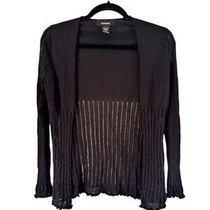 Express Vintage Black Open Front Knit Sweater Women’s Small